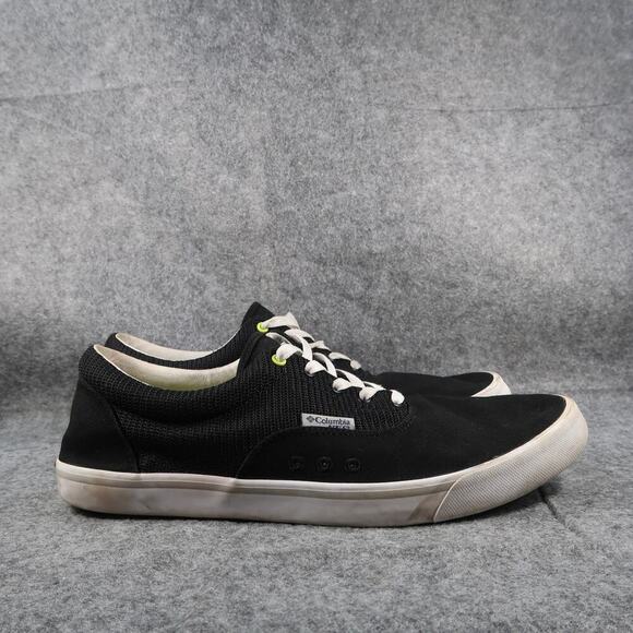 Columbia Shoes Mens 14 Casual Sneakers Slack Tide PFG Lace Up Black Low Sport - Picture 1 of 13